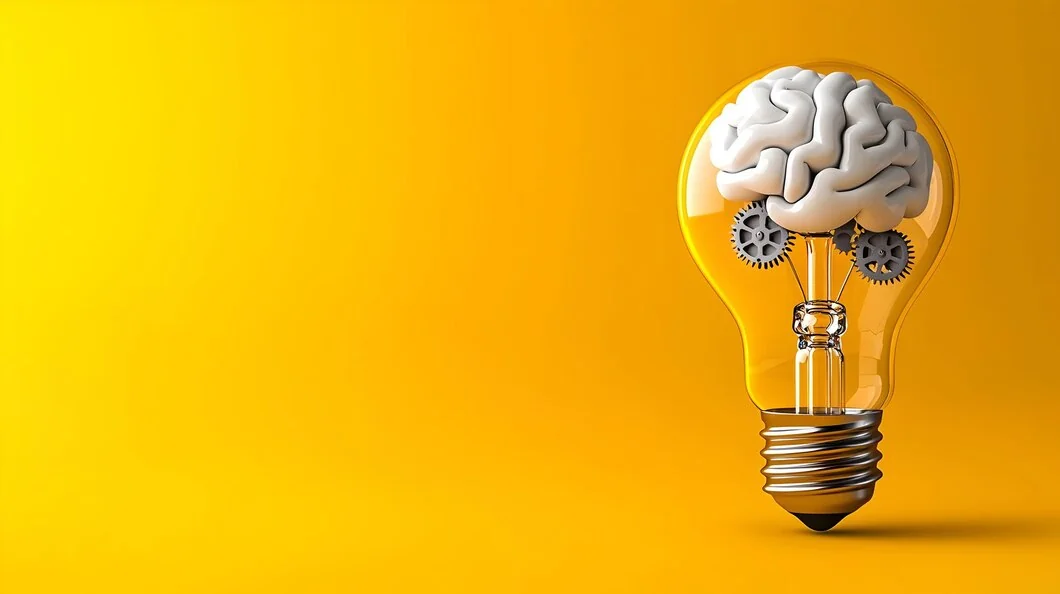 Lightbulb brain symbolizing creativity and innovation